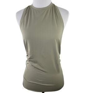 Lululemon Women's Green All Tied Up High Neck Tank Top Shirt